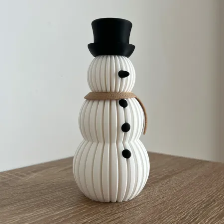 Figurka Bałwan z Szalikiem Ozdoba Zimowa 3D